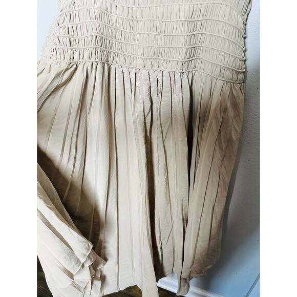 RAMY BROOK Brown Crepe Hourglass V-Neck Smocked Waist Preslie Dress Size XL - Picture 11 of 14